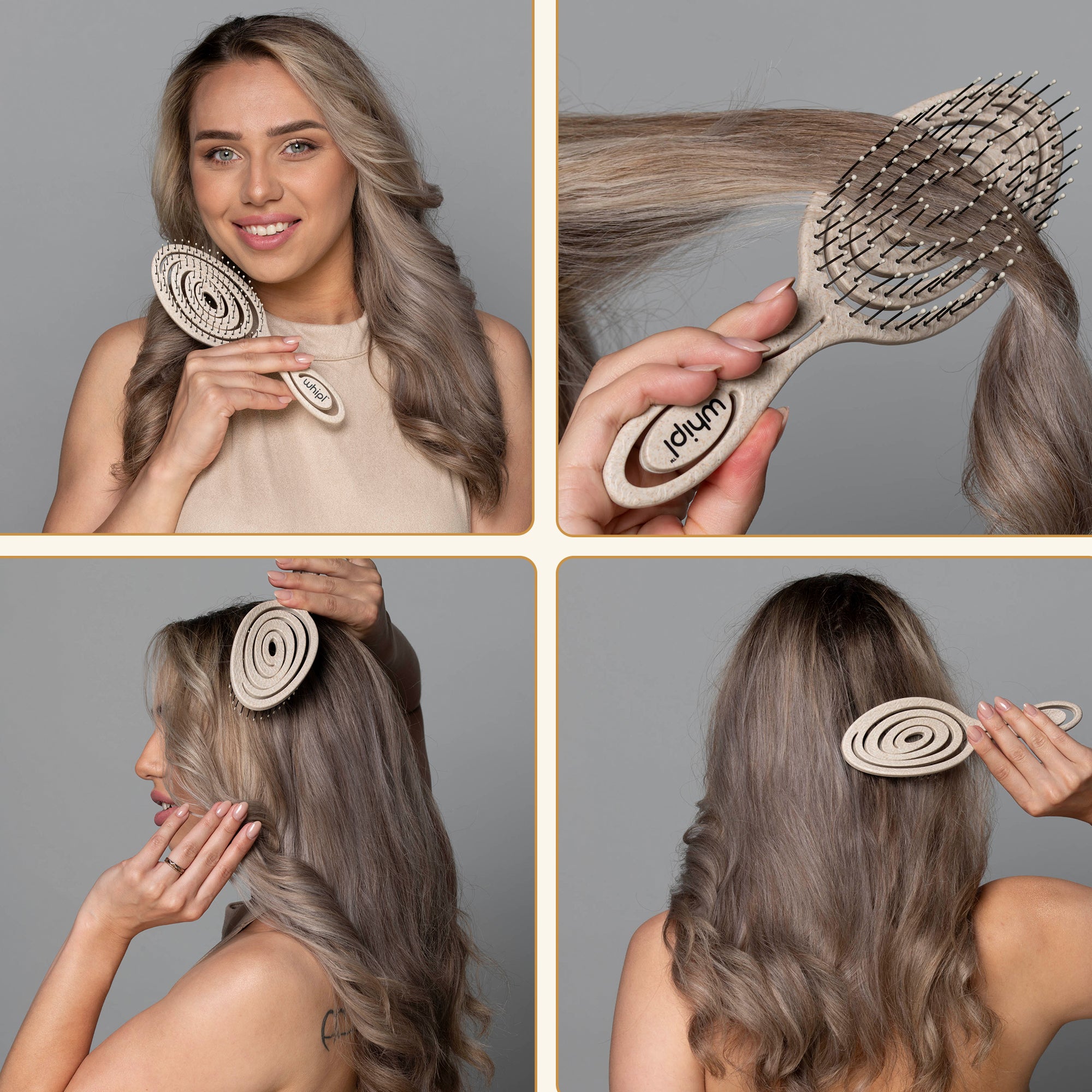 Whipl™ Snail Organiczna szczotka do rozczesywania ze sprężyną śrubową