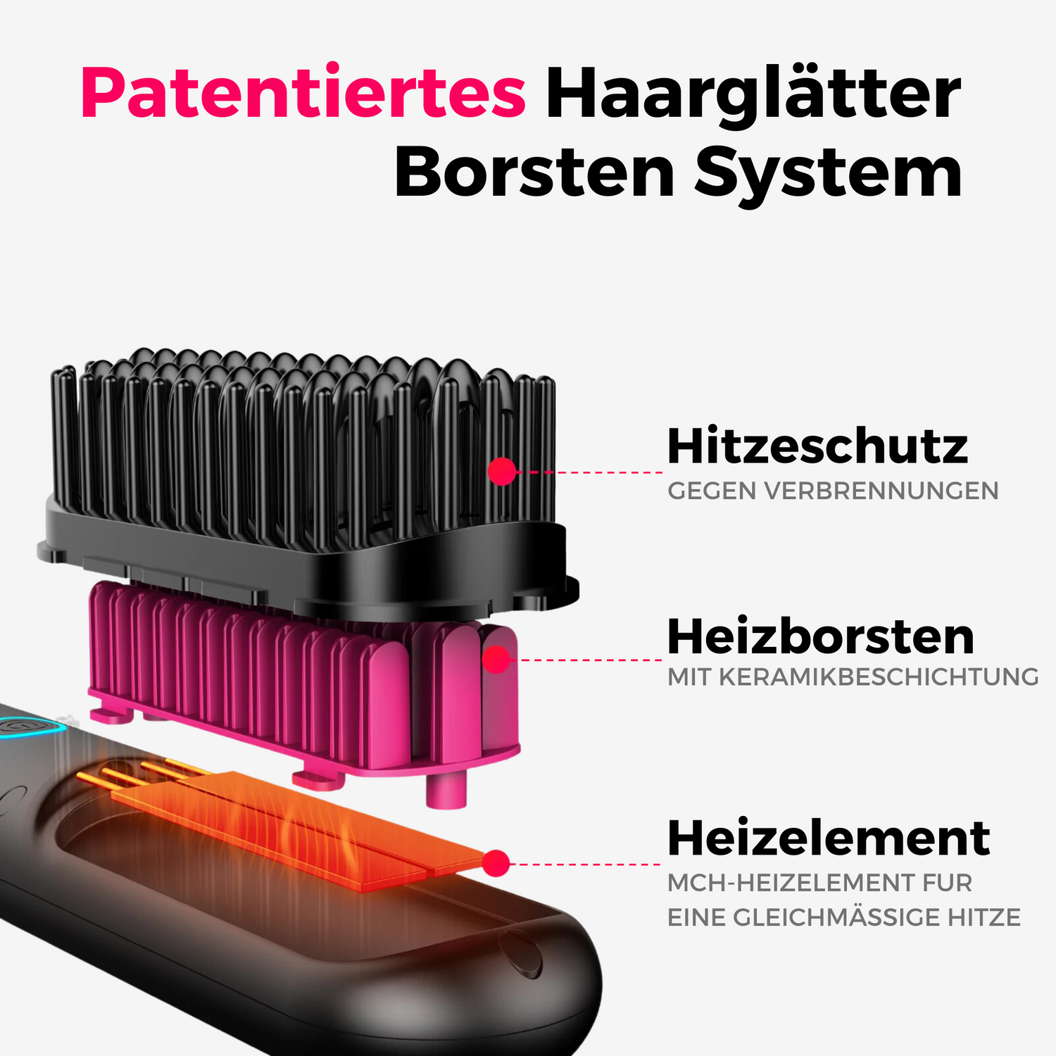 Whipl™ Idź! - przenośna szczotka do prostowania